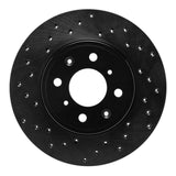 R1 Concepts 14-20 Honda Fit (Mexico) Front Left Drilled Black Brake Rotor by R1 Concepts RNC-623-59038L