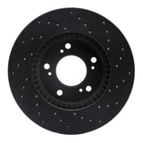 R1 Concepts 91-01 Honda CR-V Front Left Drilled Black Brake Rotor by R1 Concepts RNC-623-59040L