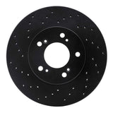 R1 Concepts 91-01 Honda CR-V Front Left Drilled Black Brake Rotor by R1 Concepts RNC-623-59040L