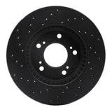 R1 Concepts 91-01 Honda CR-V Front Right Drilled Black Brake Rotor by R1 Concepts RNC-623-59040R