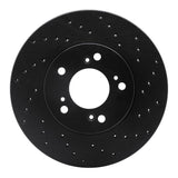 R1 Concepts 91-01 Honda CR-V Front Right Drilled Black Brake Rotor by R1 Concepts RNC-623-59040R