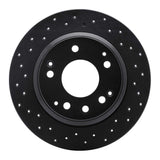 R1 Concepts 91-99 Acura Legend Rear Left Drilled Black Brake Rotor by R1 Concepts RNC-623-59041L
