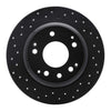 R1 Concepts 91-99 Acura Legend Rear Left Drilled Black Brake Rotor