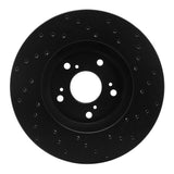 R1 Concepts 99-14 Honda Accord Coupe Front Left Drilled Black Brake Rotor by R1 Concepts RNC-623-59043L