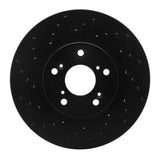 R1 Concepts 99-14 Honda Accord Coupe Front Left Drilled Black Brake Rotor by R1 Concepts RNC-623-59043L