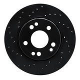 R1 Concepts 90-92 Mercedes-Benz 300E Front Left Drilled Black Brake Rotor by R1 Concepts RNC-623-63014L