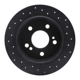 R1 Concepts 83-95 Mercedes-Benz 190D Rear Left Drilled Black Brake Rotor by R1 Concepts RNC-623-63015L