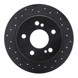 R1 Concepts 83-95 Mercedes-Benz 190D Rear Right Drilled Black Brake Rotor by R1 Concepts RNC-623-63015R