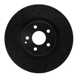 R1 Concepts 01-06 Mercedes-Benz CL55 AMG Front Drilled Black Brake Rotor by R1 Concepts RNC-623-63041
