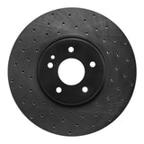R1 Concepts 00-06 Chrysler Crossfire Front Left Drilled Black Brake Rotor