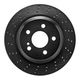 R1 Concepts 03-17 Mercedes-Benz CLS400 Rear Left Drilled Black Brake Rotor by R1 Concepts RNC-623-63053L