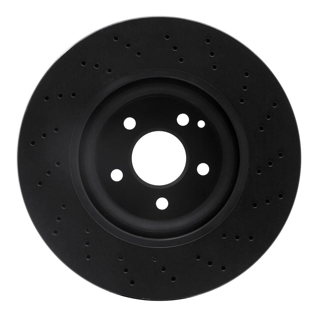 R1 Concepts 03-12 Mercedes-Benz E350 Front Drilled Black Brake Rotor ...