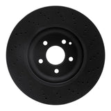 R1 Concepts 03-12 Mercedes-Benz E350 Front Drilled Black Brake Rotor by R1 Concepts RNC-623-63063