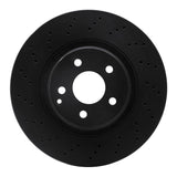 R1 Concepts 03-12 Mercedes-Benz E350 Front Drilled Black Brake Rotor by R1 Concepts RNC-623-63063