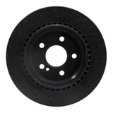 R1 Concepts 03-13 Mercedes-Benz SL500 Rear Left Drilled Black Brake Rotor by R1 Concepts RNC-623-63064L
