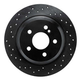 R1 Concepts 03-06 Mercedes-Benz SL500 Rear Left Drilled Black Brake Rotor by R1 Concepts RNC-623-63071L