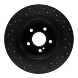 R1 Concepts 08-15 Mercedes-Benz C300 Sedan Rear Left Drilled Black Brake Rotor by R1 Concepts RNC-623-63086L