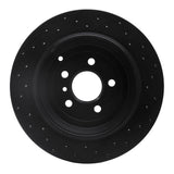 R1 Concepts 05-12 Mercedes-Benz G55 AMG Rear Left Drilled Black Brake Rotor by R1 Concepts RNC-623-63131L