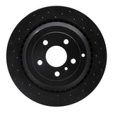 R1 Concepts 05-12 Mercedes-Benz G55 AMG Rear Left Drilled Black Brake Rotor by R1 Concepts RNC-623-63131L