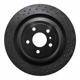 R1 Concepts 13-13 Mercedes-Benz GL450 Rear Drilled Black Brake Rotor by R1 Concepts RNC-623-63149
