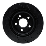 R1 Concepts 14-19 Mercedes-Benz CLA250 Rear Left Drilled Black Brake Rotor by R1 Concepts RNC-623-63163L