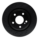 R1 Concepts 14-19 Mercedes-Benz CLA250 Rear Left Drilled Black Brake Rotor by R1 Concepts RNC-623-63163L