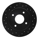 R1 Concepts 79-81 Nissan 200SX Rear Left Drilled Black Brake Rotor by R1 Concepts RNC-623-67010L