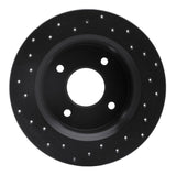 R1 Concepts 79-81 Nissan 200SX Rear Right Drilled Black Brake Rotor by R1 Concepts RNC-623-67010R