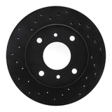 R1 Concepts 85-89 Nissan Stanza Front Left Drilled Black Brake Rotor by R1 Concepts RNC-623-67022L
