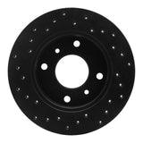 R1 Concepts 85-89 Nissan Stanza Front Right Drilled Black Brake Rotor by R1 Concepts RNC-623-67022R