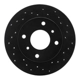 R1 Concepts 85-89 Nissan Stanza Front Right Drilled Black Brake Rotor by R1 Concepts RNC-623-67022R