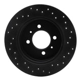 R1 Concepts 91-94 Nissan NX Rear Left Drilled Black Brake Rotor by R1 Concepts RNC-623-67038L