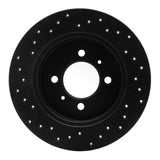 R1 Concepts 91-94 Nissan NX Rear Right Drilled Black Brake Rotor by R1 Concepts RNC-623-67038R