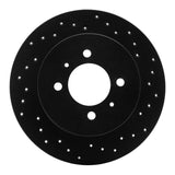 R1 Concepts 91-94 Nissan NX Rear Right Drilled Black Brake Rotor by R1 Concepts RNC-623-67038R