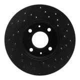R1 Concepts 91-94 Nissan NX Front Left Drilled Black Brake Rotor by R1 Concepts RNC-623-67041L