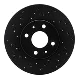 R1 Concepts 91-94 Nissan NX Front Left Drilled Black Brake Rotor by R1 Concepts RNC-623-67041L