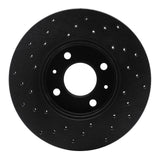 R1 Concepts 91-94 Nissan NX Front Right Drilled Black Brake Rotor by R1 Concepts RNC-623-67041R