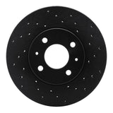R1 Concepts 91-94 Nissan NX Front Right Drilled Black Brake Rotor by R1 Concepts RNC-623-67041R
