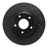 R1 Concepts 02-06 Nissan Altima Front Left Drilled Black Brake Rotor by R1 Concepts RNC-623-67049L