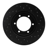 R1 Concepts 98-15 Nissan Frontier Front Left Drilled Black Brake Rotor by R1 Concepts RNC-623-67085L