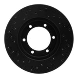R1 Concepts 98-15 Nissan Frontier Front Right Drilled Black Brake Rotor by R1 Concepts RNC-623-67085R