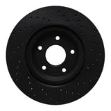 R1 Concepts 14-19 Nissan Rogue Hybrid Front Left Drilled Black Brake Rotor by R1 Concepts RNC-623-67104L