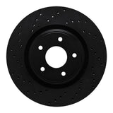 R1 Concepts 14-19 Nissan Rogue Hybrid Front Left Drilled Black Brake Rotor by R1 Concepts RNC-623-67104L