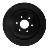 R1 Concepts 16-21 Nissan Titan XD Rear Right Drilled Black Brake Rotor by R1 Concepts RNC-623-67109R