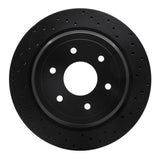 R1 Concepts 16-21 Nissan Titan XD Rear Right Drilled Black Brake Rotor by R1 Concepts RNC-623-67109R
