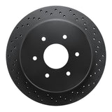 R1 Concepts 17-21 Nissan Titan Rear Right Drilled Black Brake Rotor by R1 Concepts RNC-623-67110R