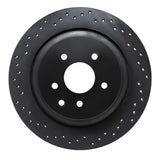 R1 Concepts 07-15 Infiniti G35 Rear Left Drilled Black Brake Rotor by R1 Concepts RNC-623-68010L