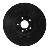 R1 Concepts 09-21 Nissan 370Z Front Left Drilled Black Brake Rotor by R1 Concepts RNC-623-68012L