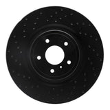 R1 Concepts 09-21 Nissan 370Z Front Left Drilled Black Brake Rotor by R1 Concepts RNC-623-68012L