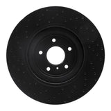 R1 Concepts 08-21 Nissan 350Z Front Right Drilled Black Brake Rotor by R1 Concepts RNC-623-68012R